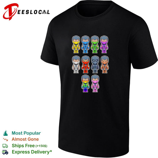 Ninja Kombat ninjas from Mortal Kombat in chibi style shirt