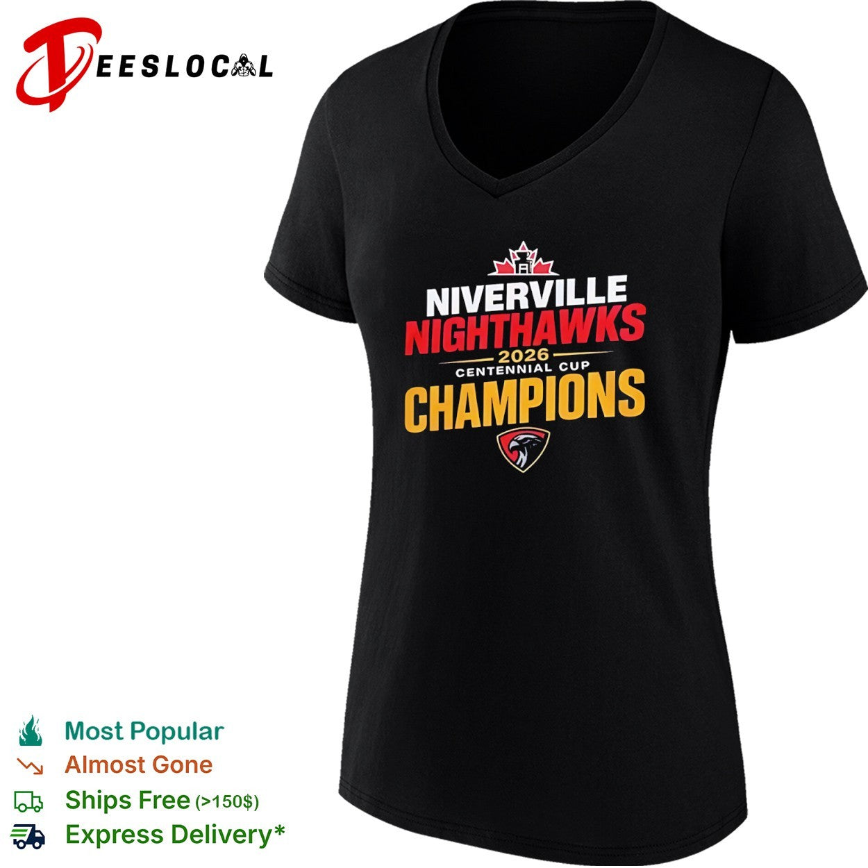 Niverville Nighthawks 2026 Centennial Cup Champions Hockey Tournament Winner shirt