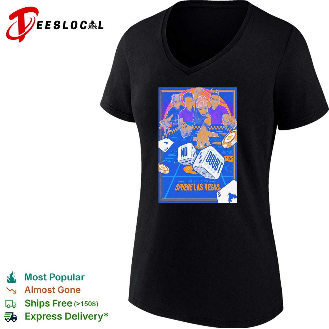 No Doubt Sphere Las Vegas concert poster shirt