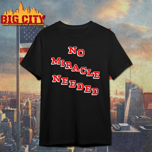 No Miracle Needed USA Hockey Stepped T-shirt