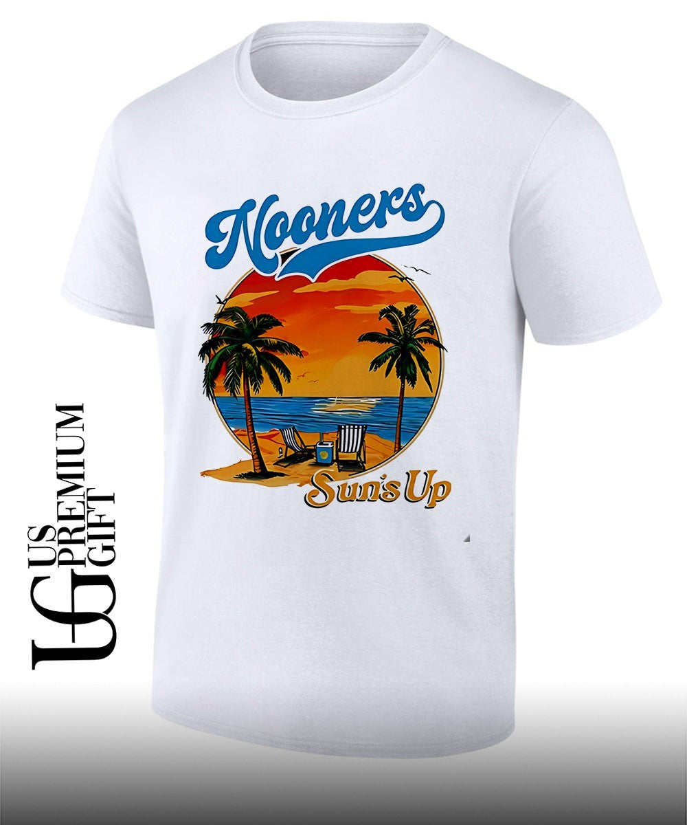 Nooners Sun’s Up Beach Sunset shirt