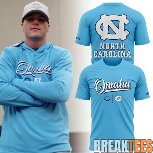 North Carolina 2026 NCAA Baseball Men’s College World Series Omaha Blue T-Shirt