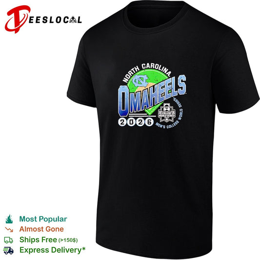 North Carolina Omaheels 2026 Men’s College World Series baseball distressed logo art shirt