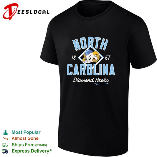 North Carolina Tar Heels Diamond Heels 1867 vintage baseball shirt
