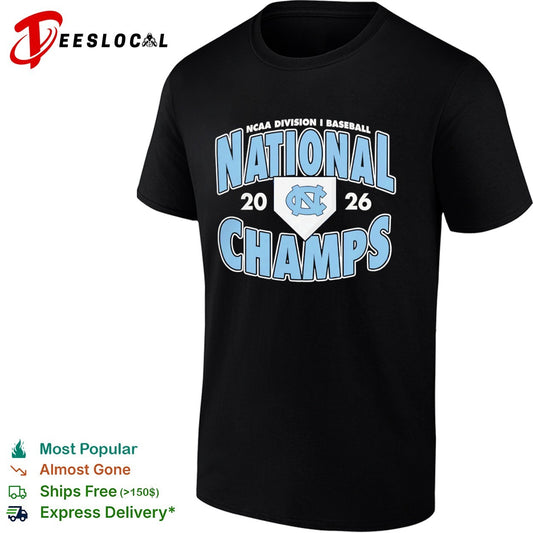 North Carolina Tar Heels NCAA Division I Baseball National Champs 2026 shirt