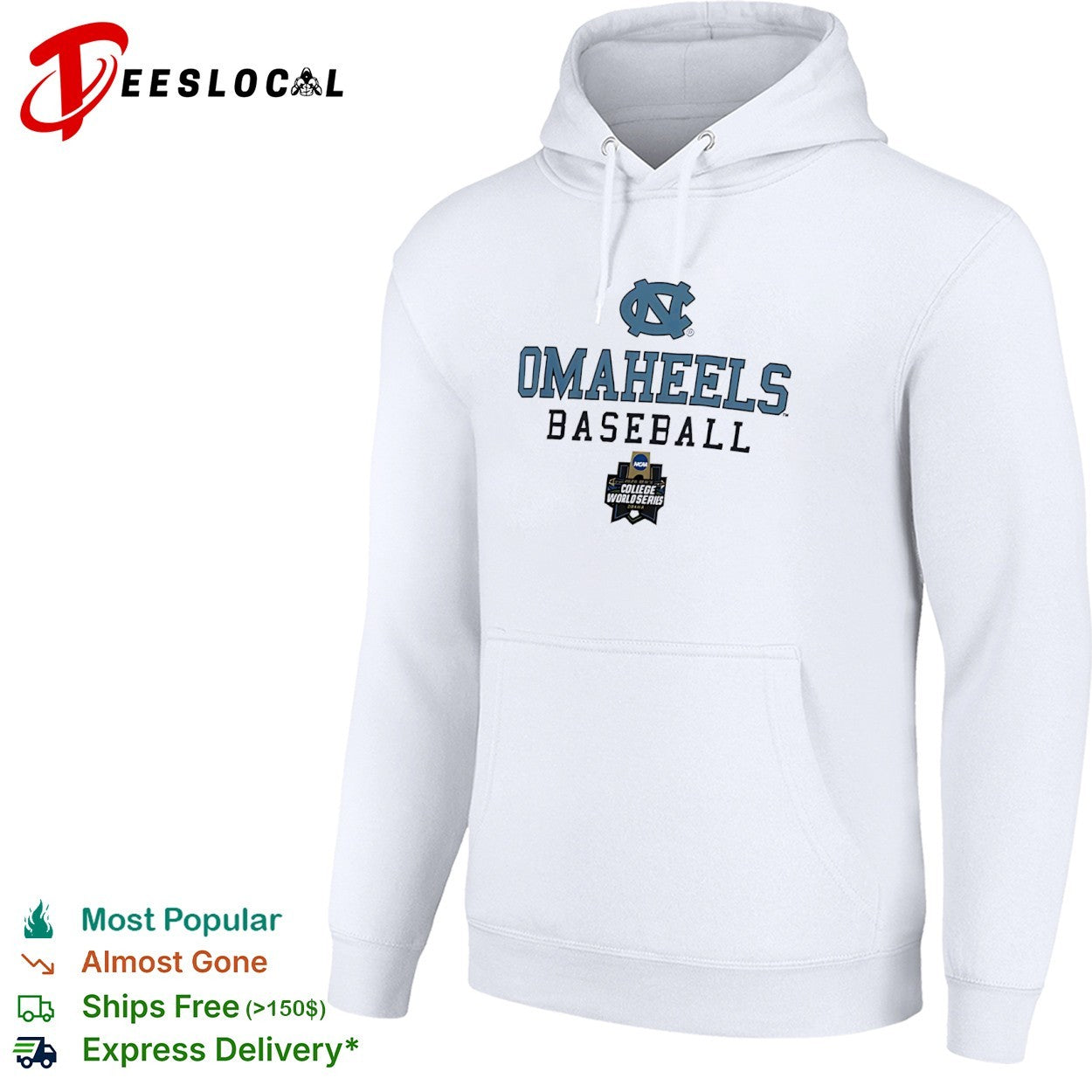 North Carolina Tar Heels OMAHEELS Baseball 2024 NCAA College World Series Omaha shirt