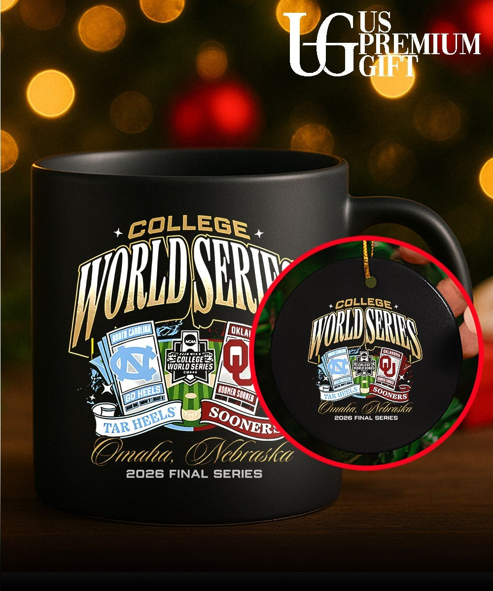 North Carolina Tar Heels vs Oklahoma Sooners College World Series Omaha 2026 ticket shirt