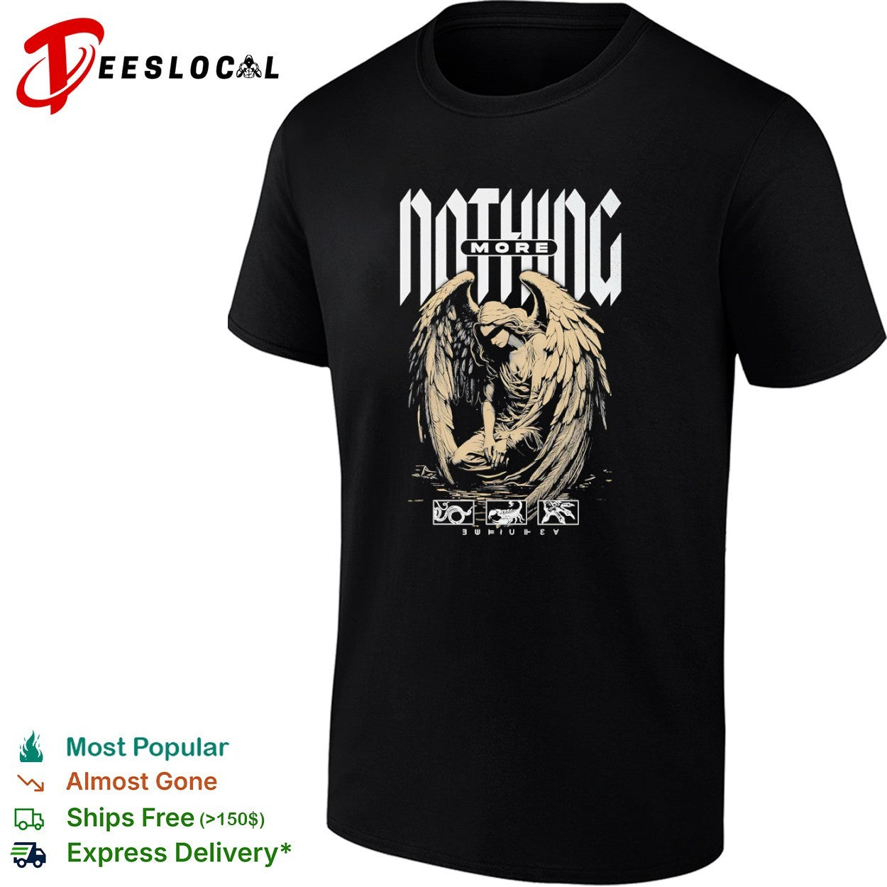 Nothing More Band Angel Blindfolded Snake Scorpion Claw shirt