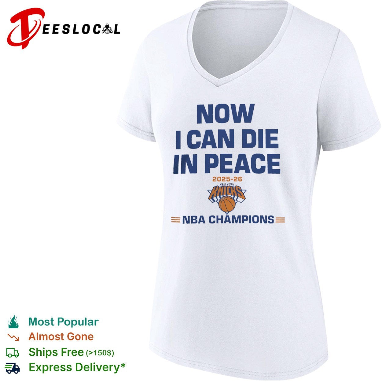 Now I can die in peace 2025 26 New York Knicks NBA Champions shirt