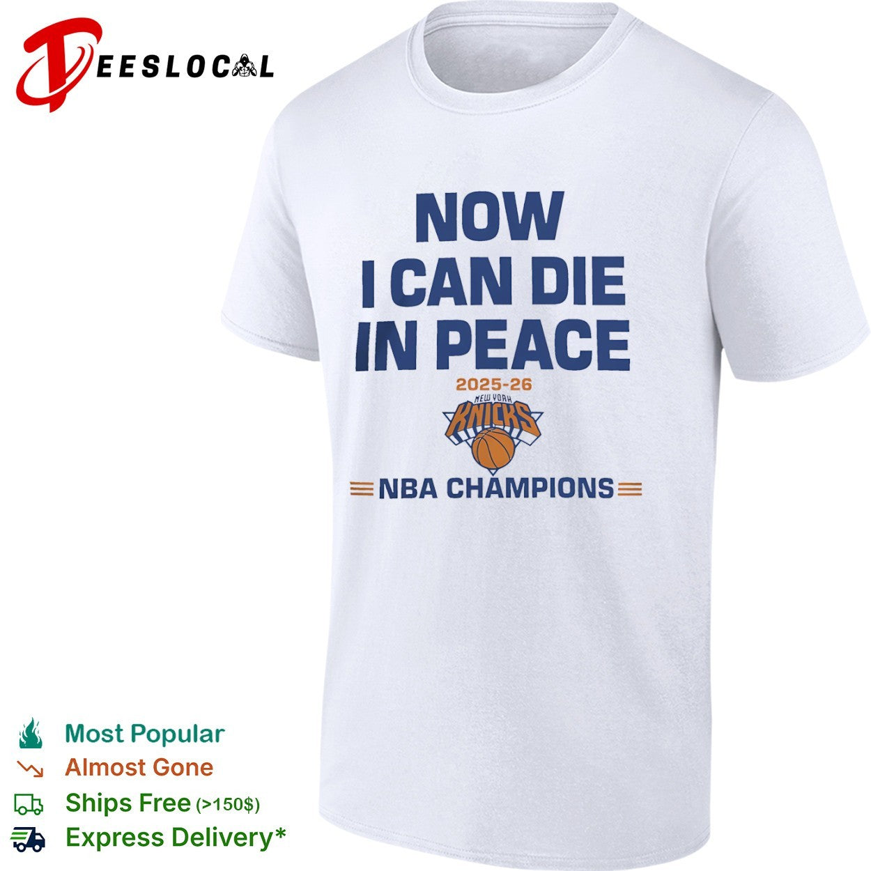 Now I can die in peace 2025 26 New York Knicks NBA Champions shirt