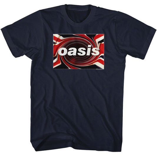 Oasis - Union Jack Logo - American Classics - Adult Short Sleeve T-Shirt - clothing by TeeHivey.com (Image 1)