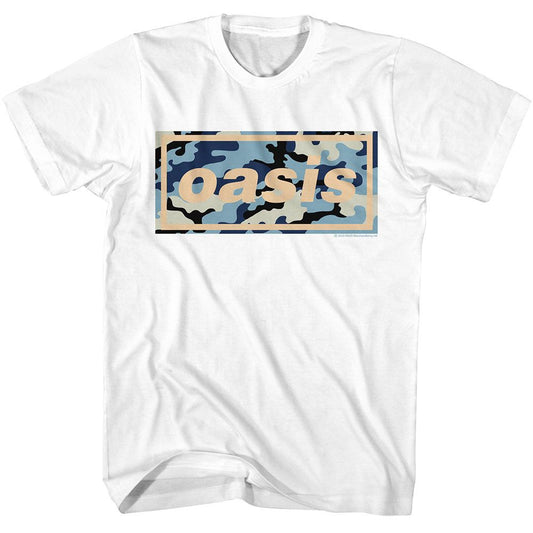 Oasis - Camo Logo - American Classics - Adult Short Sleeve T-Shirt - clothing by TeeHivey.com (Image 1)
