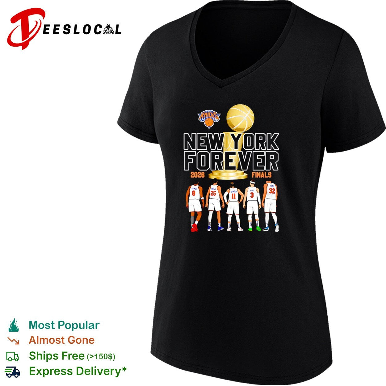 OG Anunoby Mikal Bridges Jalen Brunson Josh Hart Karl-Anthony Towns New York Knicks forever shirt