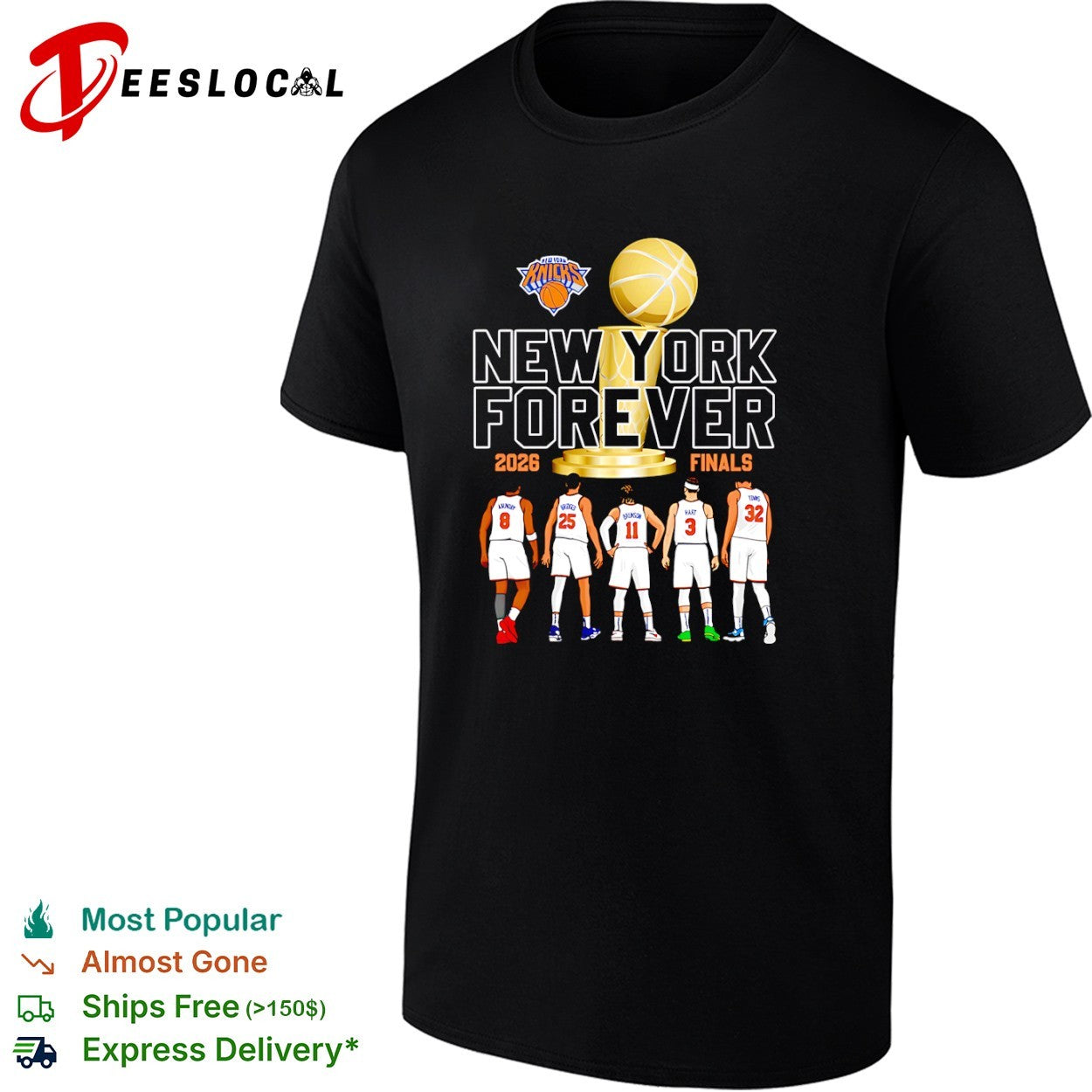 OG Anunoby Mikal Bridges Jalen Brunson Josh Hart Karl-Anthony Towns New York Knicks forever shirt