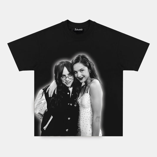 OLIVIA RODRIGO & BILLIE EILISH 2.0 TEE Style001 - clothing by TeeHivey.com (Image 1)