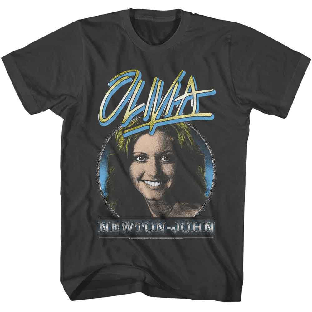 Olivia Newton John - Oln Portrait - American Classics - Solid Gray Adult Short Sleeve T-Shirt (Image 1)