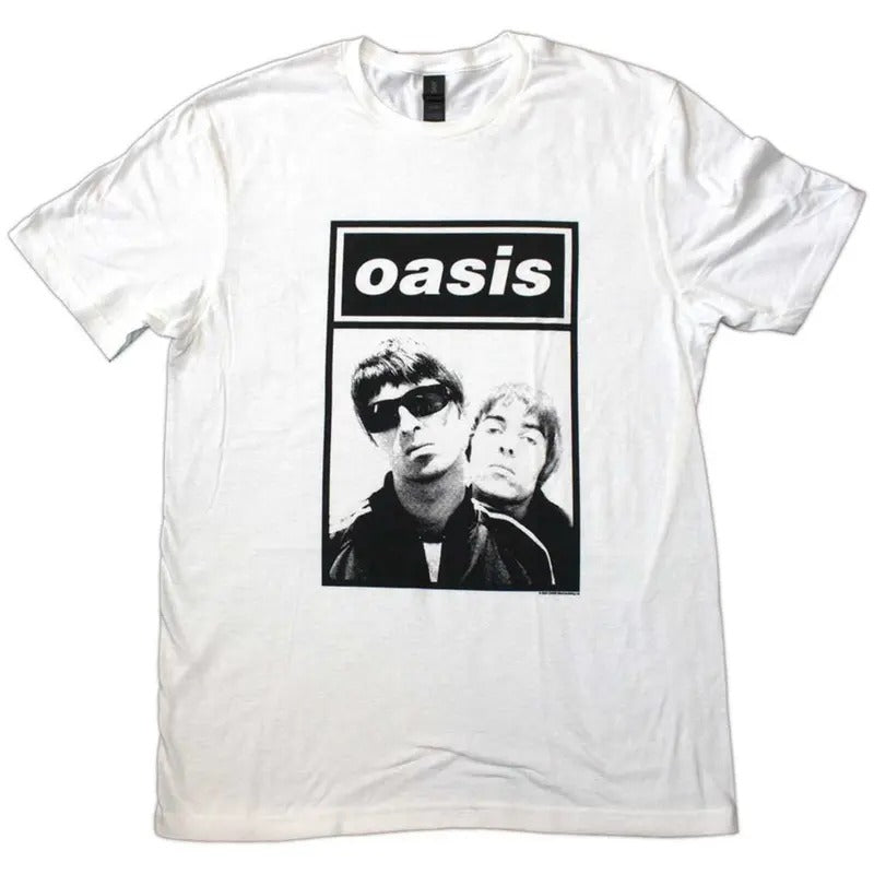 Oasis Liam & Noel Gallagher Graphic T-Shirt, Vintage Band Tee, Britpop Iconic Image, Short Sleeve Unisex Shirt, Casual Streetwear Menswear Top