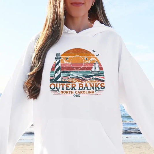 Obx Beach Hoodie Outer Banks Hoodie North Carolina Coverup Beach Vacation Hoodie Nc Hoodie North Carolina Lover Gift Pogue Life Surf Hoodie