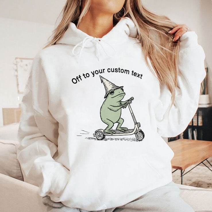 Off To Commit Frog Custom Text T Shirt