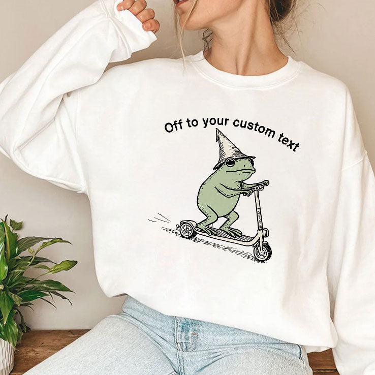 Off To Commit Frog Custom Text T Shirt