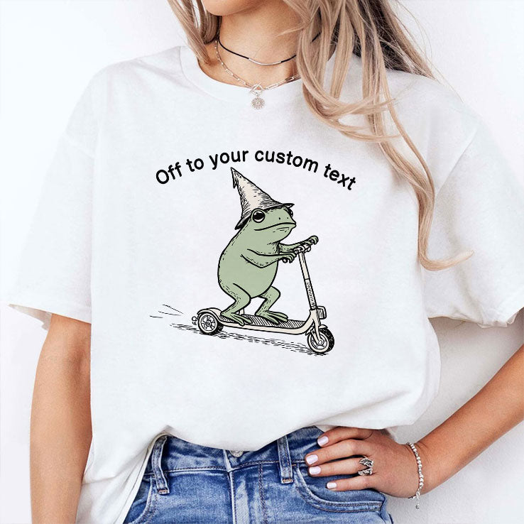 Off To Commit Frog Custom Text T Shirt