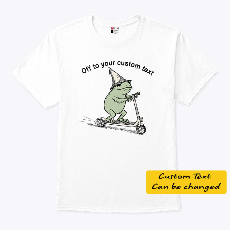Off To Commit Frog Custom Text T Shirt