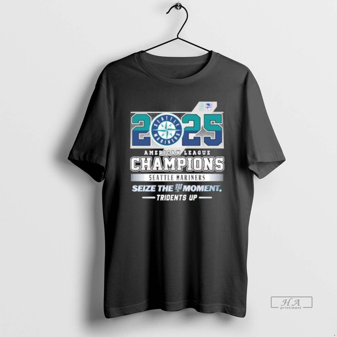 Official 2025 American League Champions Seattle Mariners Tridents Up - clothing by TeeHivey.com