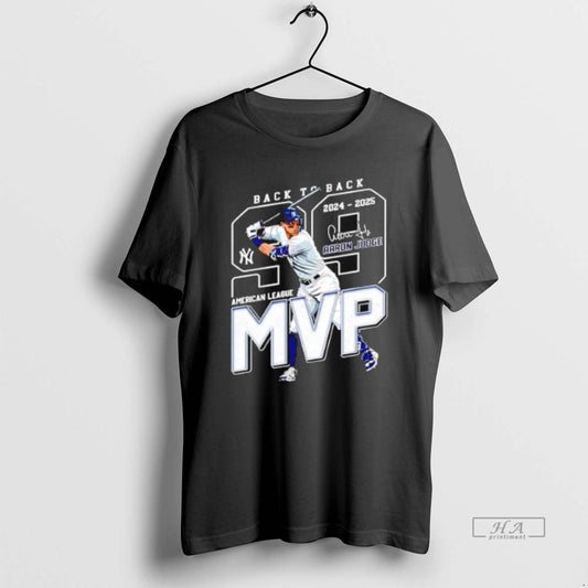 Official Aaron Judge Back To Back 2024 25 American League Mvp - clothing by TeeHivey.com