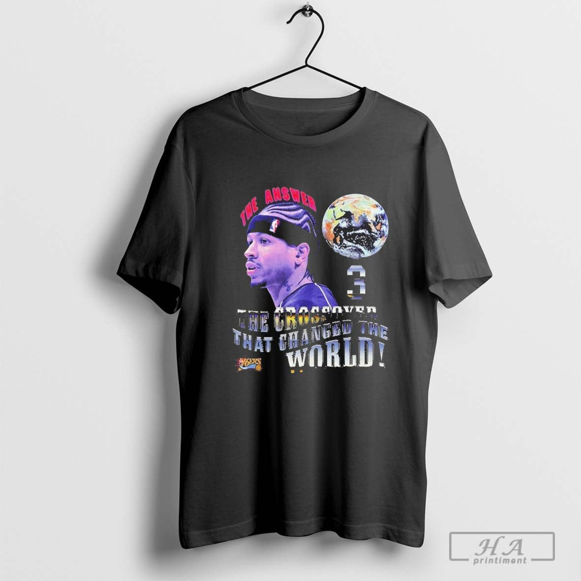 Official Allen Iverson The Answer The Crossover That Changed The World Philadelphia 76ers T Shirts - clothing by TeeHivey.com
