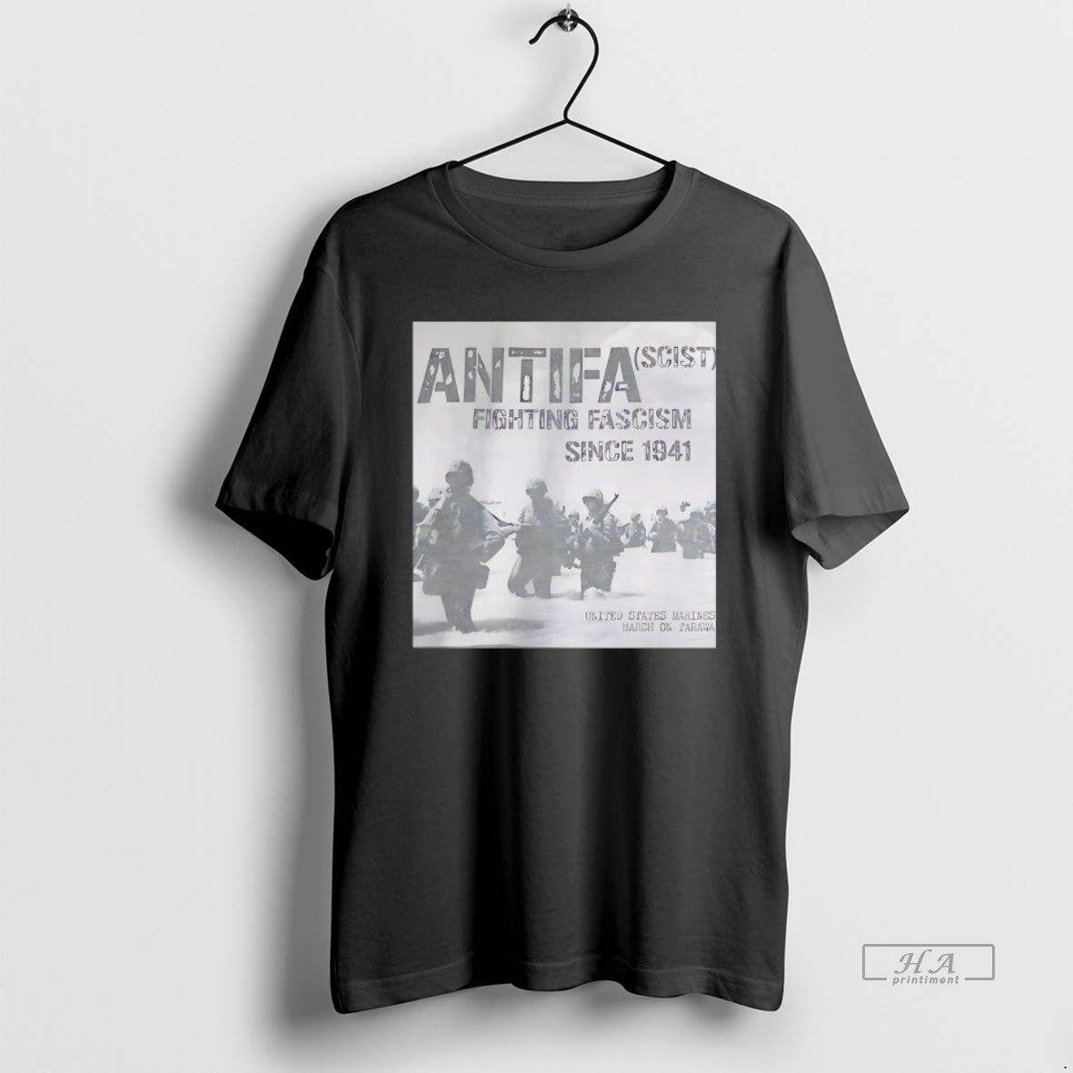 Official Antifa Scist Fighting Fascism Since 1941 United States Marines March On Tarawa - clothing by TeeHivey.com