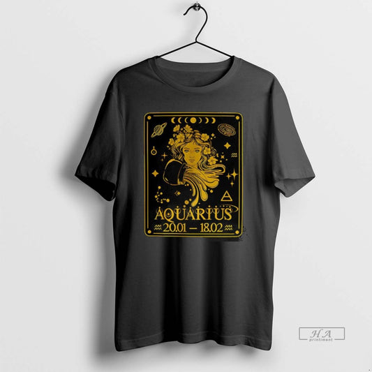 Official Aquarius Zodiac Sign Numberic Date Taros January 20 To February 18 - clothing by TeeHivey.com