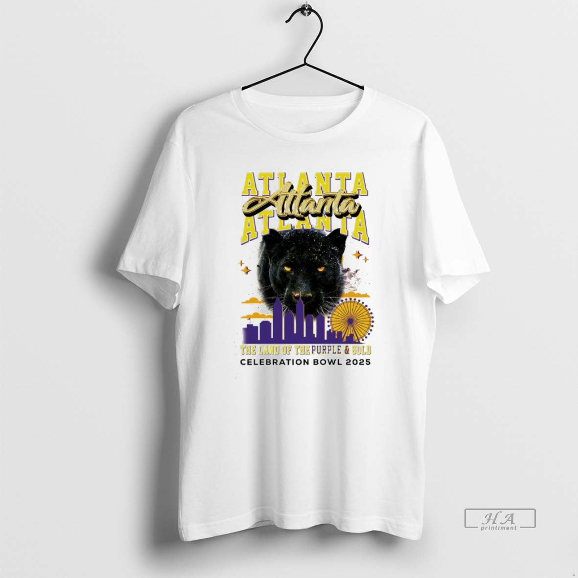 Official Atlanta Celebration Bowl 2025 The Land Of The Purple And Gold Panthers - clothing by TeeHivey.com