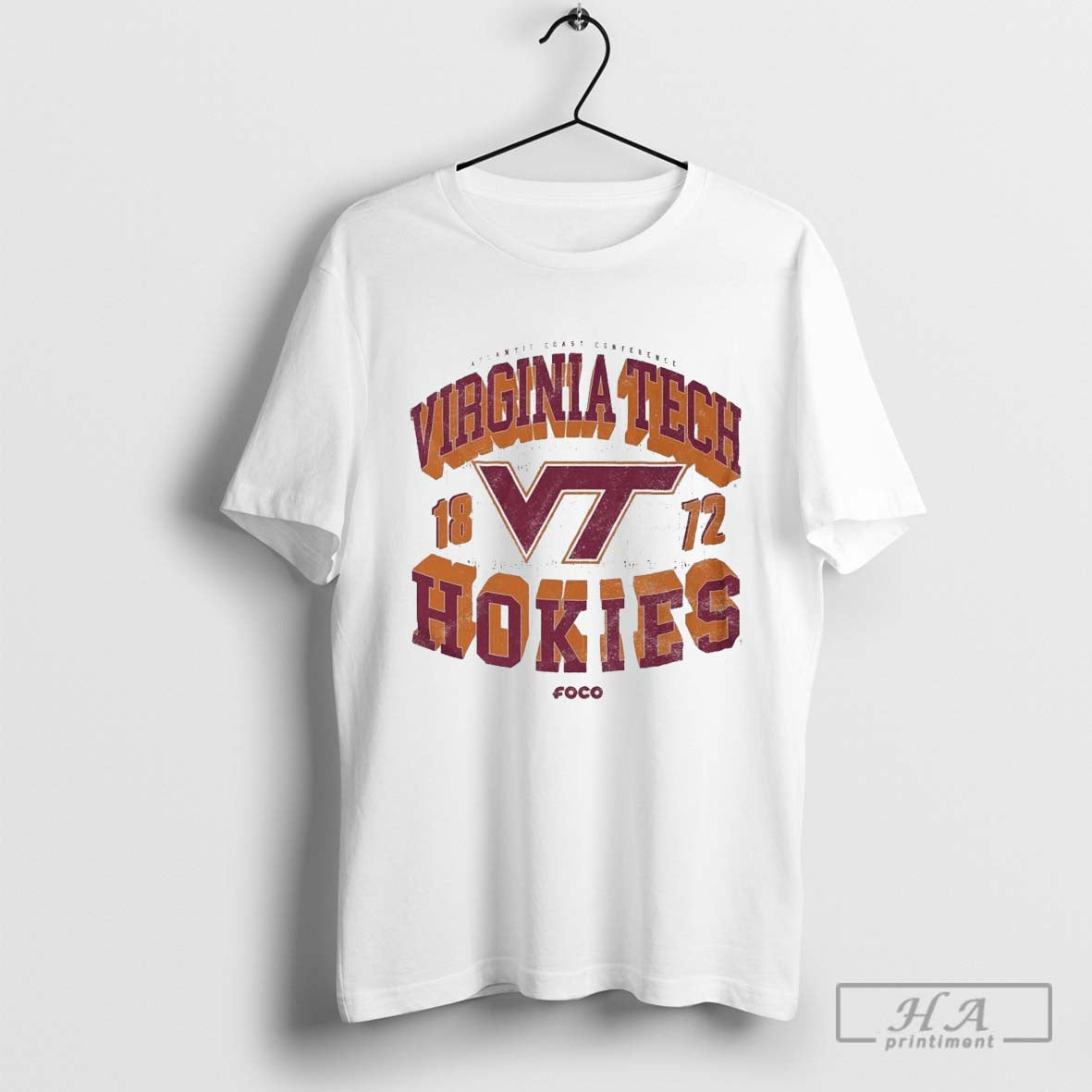 Official Atlantic Coast Conference Virginia Tech 1872 Hokies Field Arched Vintage Graphic T Shirts - clothing by TeeHivey.com