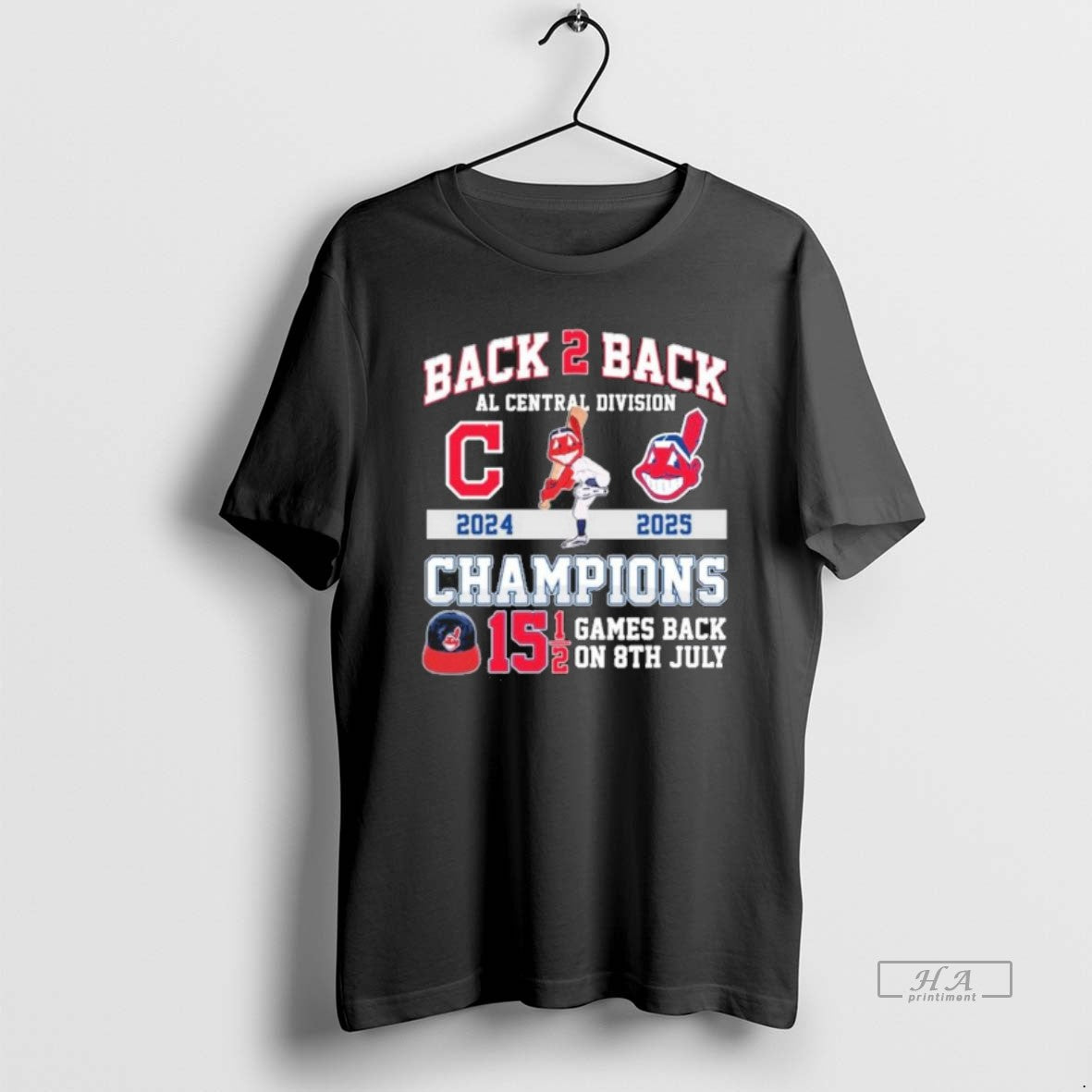Official Back 2 Back Al Central Division Champions Cleveland Guardians Mascot - clothing by TeeHivey.com