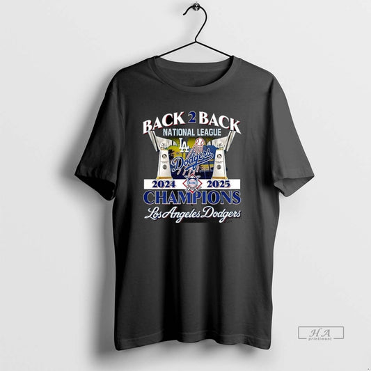 Official Back 2 Back National League 2024 2025 Champions Los Angeles Dodgers - clothing by TeeHivey.com