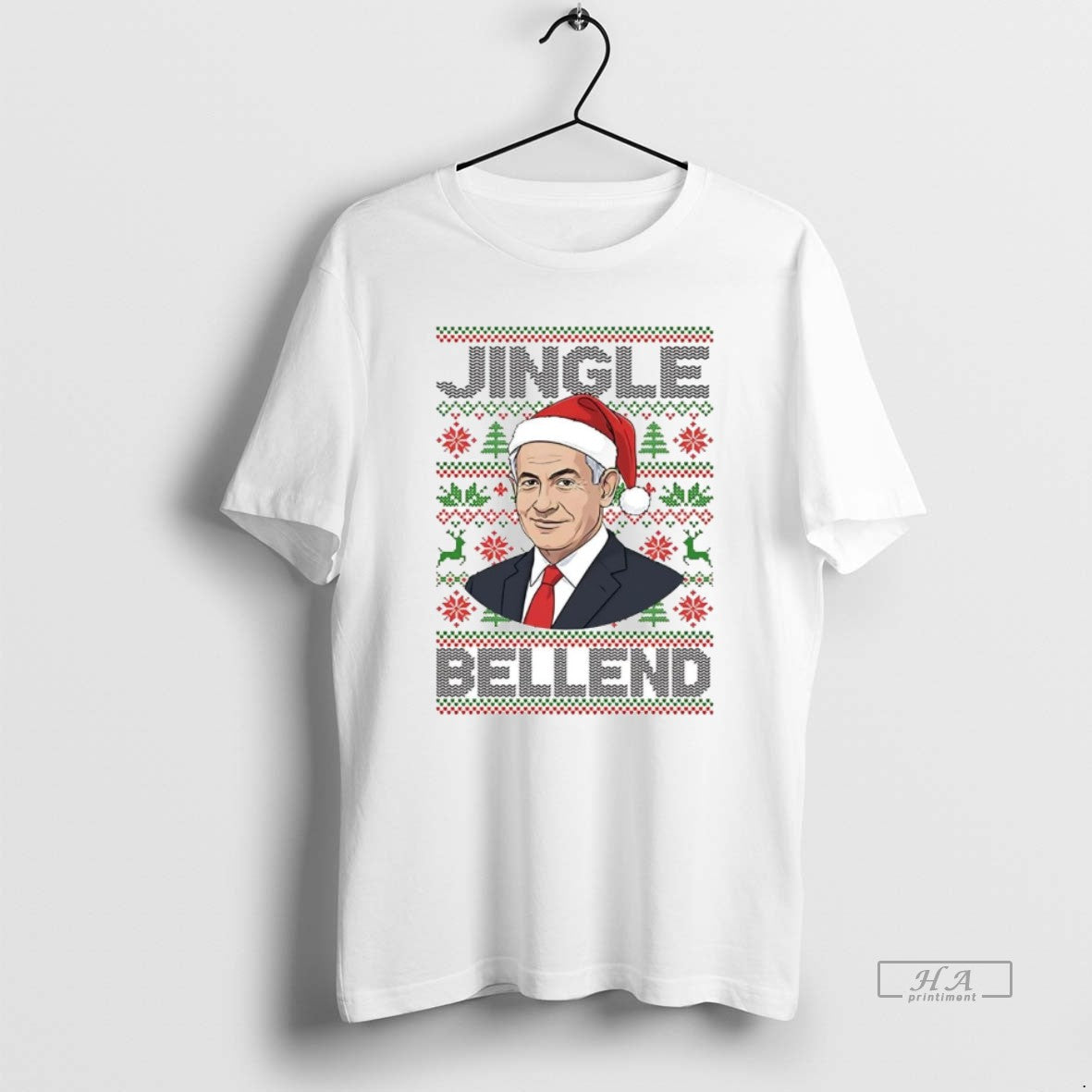 Official Benjamin Netanyahu Jingle Bell End Ugly Christmas - clothing by TeeHivey.com