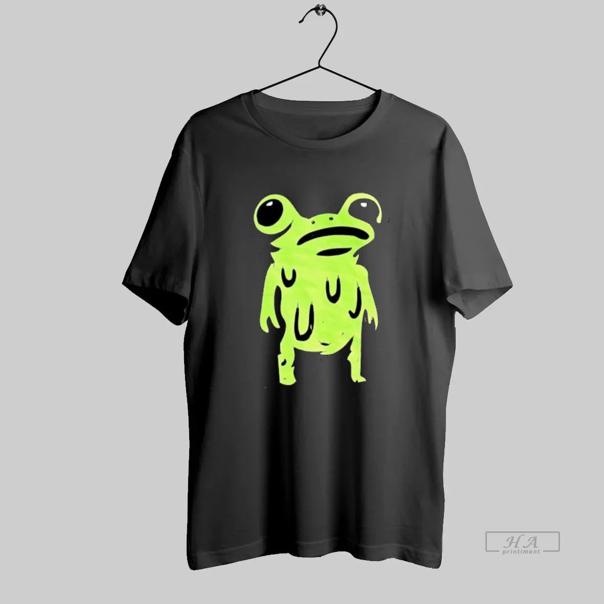 Official Big Eye Frog Green Slime Happy Face - clothing by TeeHivey.com