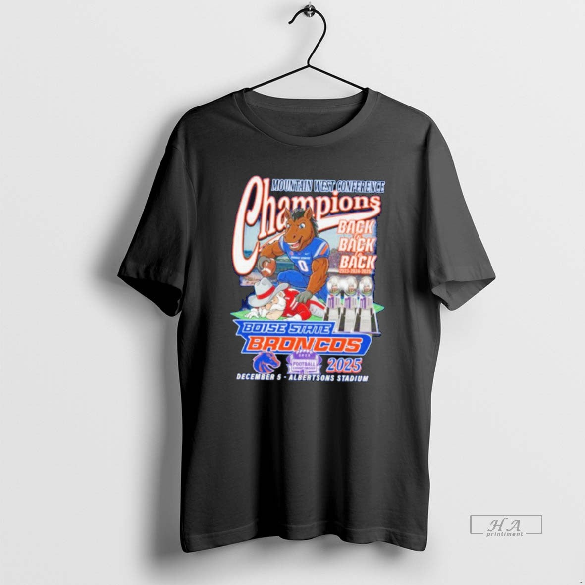 Official Boise State Broncos Mountain West Conference Championship Back 2 Back 2025 - clothing by TeeHivey.com