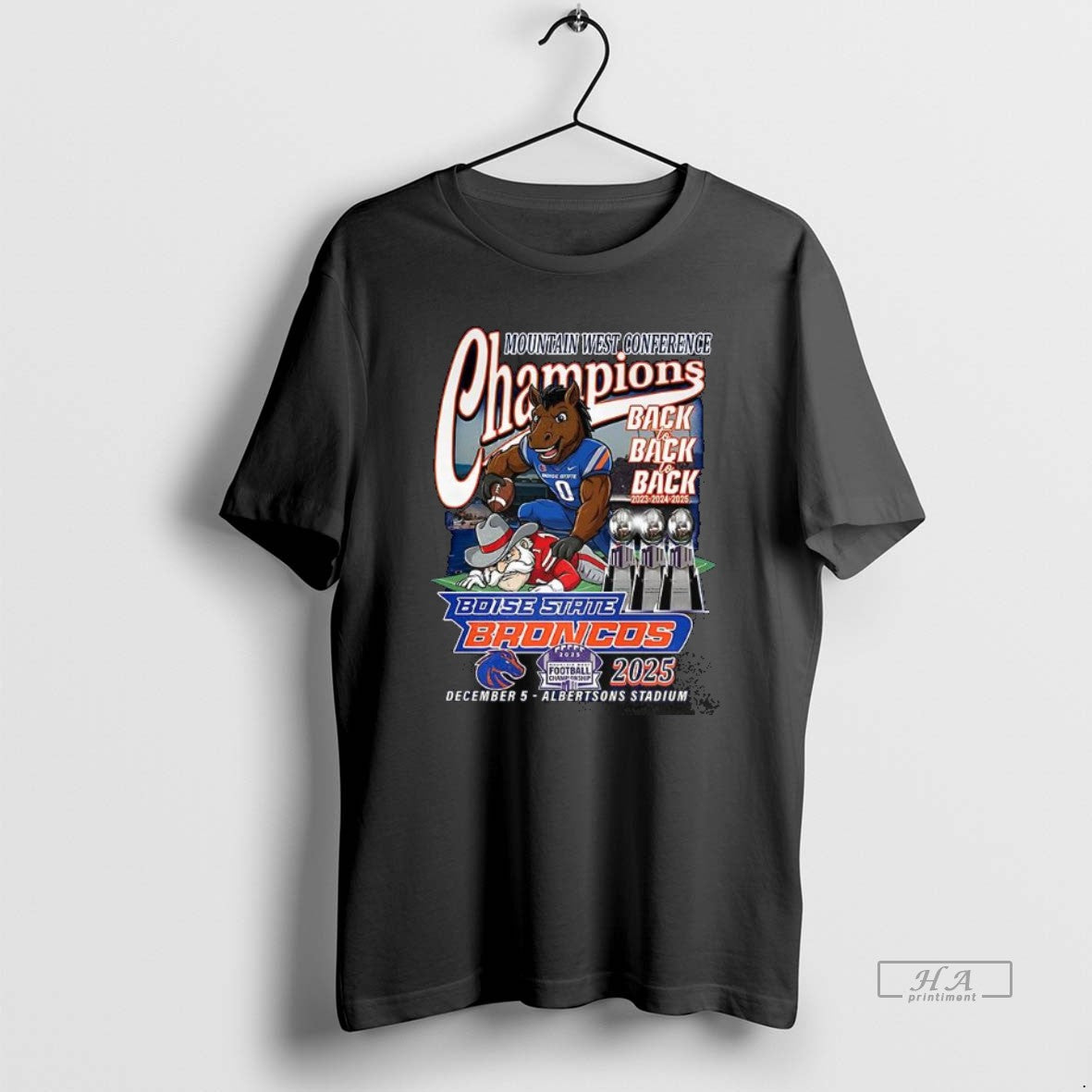 Official Boise State Broncos Beat Unlv Rebels Mountain West Conference Championship Back2back 2025 - clothing by TeeHivey.com