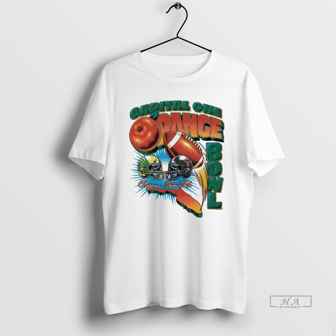 Official Capital One Orange Bowl 2026 Oregon Vs Texas Tech Vintage Retro Matchup - clothing by TeeHivey.com
