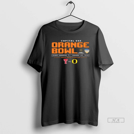 Official Capital One Orange Bowl Jan 1 2026 Texas Tech Vs Oregon Hard Rock Stadium - clothing by TeeHivey.com