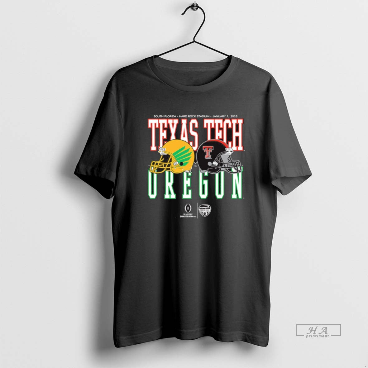 Official Capital One Orange Bowl January 1 2026 Oregon Vs Texas Tech Helmet Matchup - clothing by TeeHivey.com