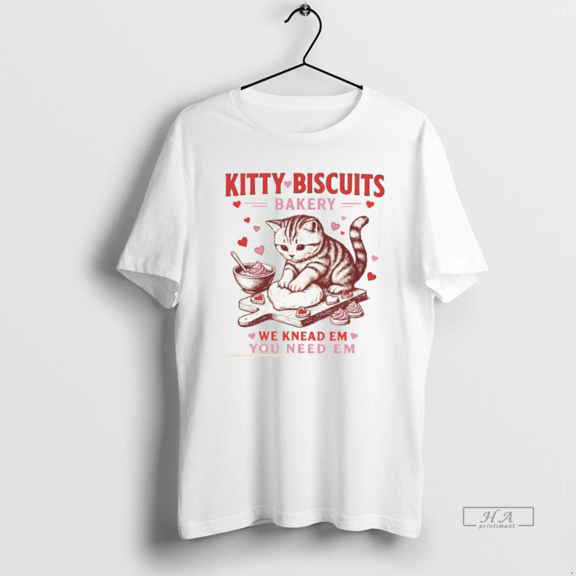 Official Cat Kitty Biscuits Bakery We Knead Em You Need Em Valentines Day - clothing by TeeHivey.com