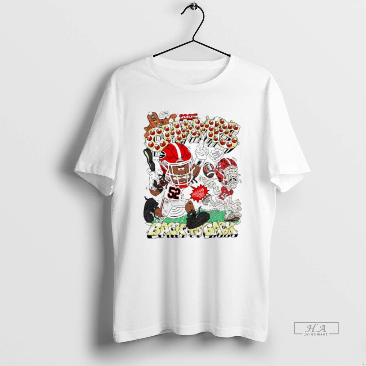 Official Champs Georgia Bulldogs Football Teams Back To Back Graphic - clothing by TeeHivey.com