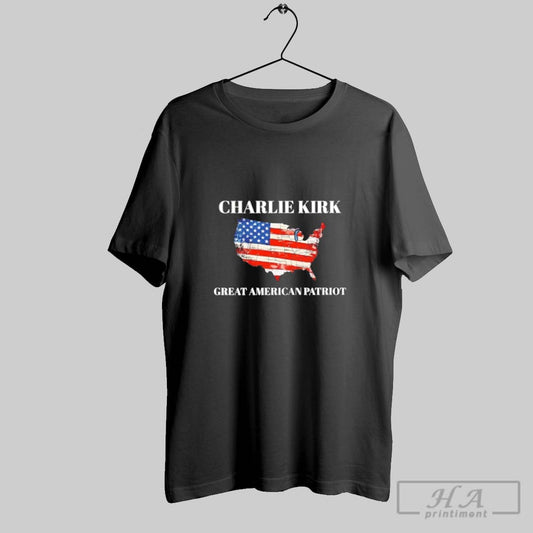 Official Charlie Kirk Great American Patriot - clothing by TeeHivey.com