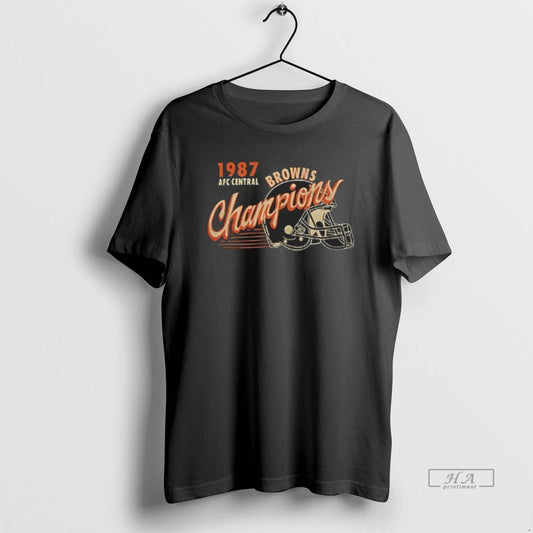 Official Cleveland Browns 1987 Afc Central Champs Helmet - clothing by TeeHivey.com