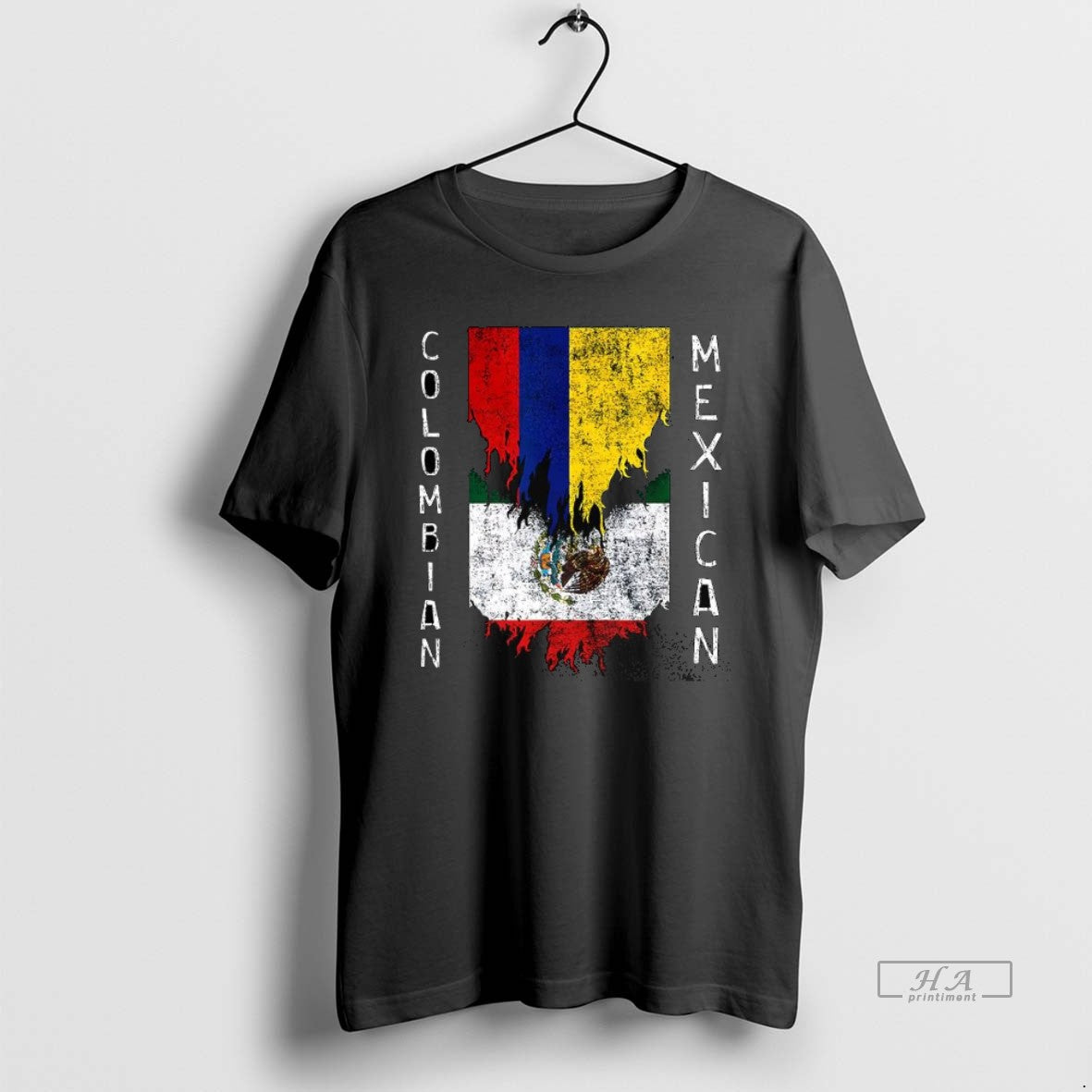 Official Colombian Mexican Flags Ripped Torn Colombia Mexico - clothing by TeeHivey.com