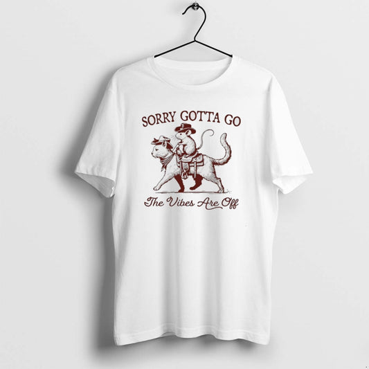 Official Cowboy Possum Riding Cat Sorry Gotta Go The Vibes Are Off - clothing by TeeHivey.com