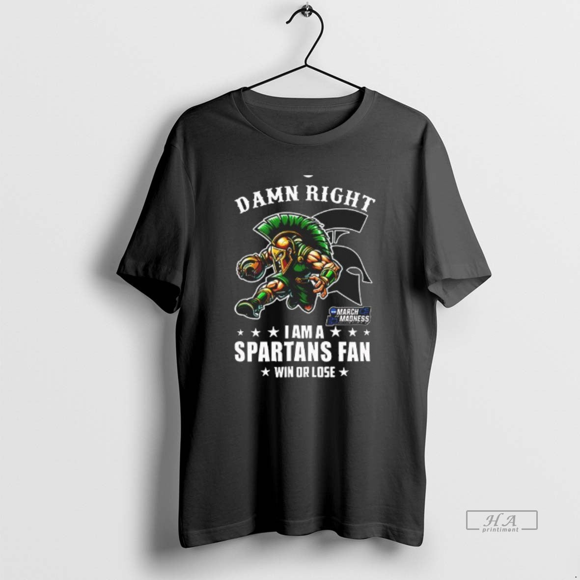 Official Damn Right I Am A Michigan State Spartans Fan Win Or Lose March Madness - clothing by TeeHivey.com