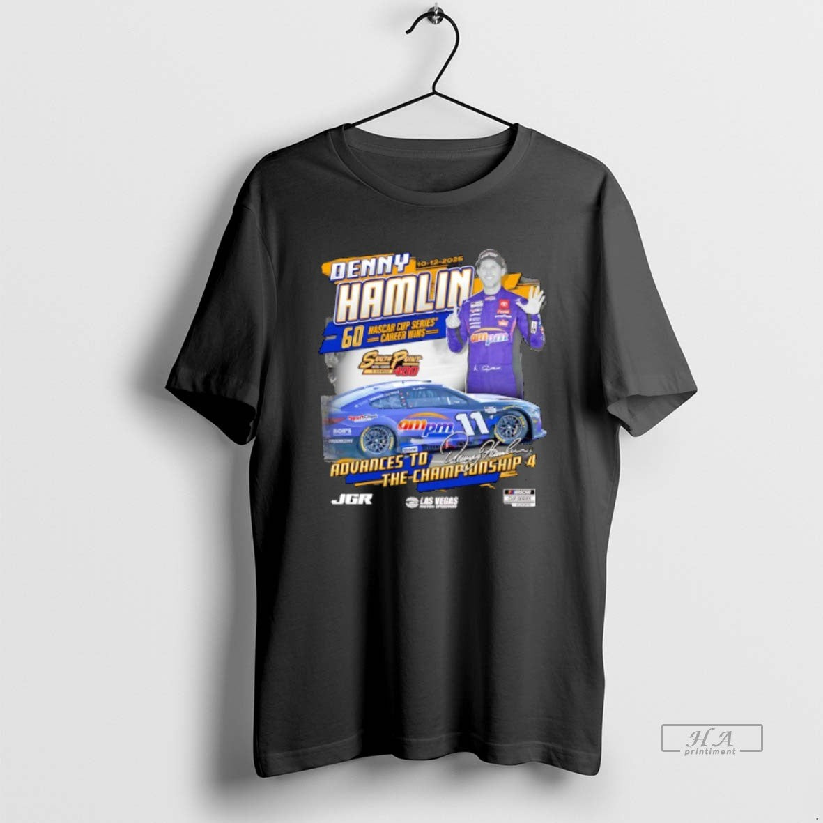 Official Denny Hamlin Nascar Cup Series Career Wins Advances To The Championship 4 2025 - clothing by TeeHivey.com